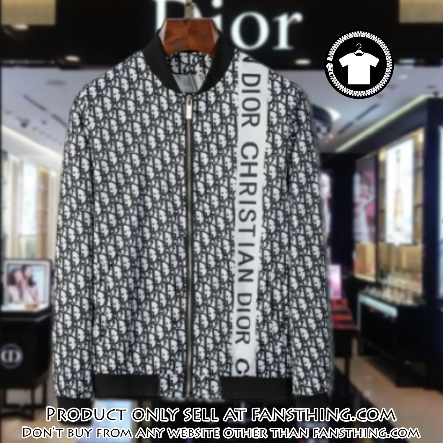 Dior luxury brand varsity zipper jacket vst1074 fst0653775